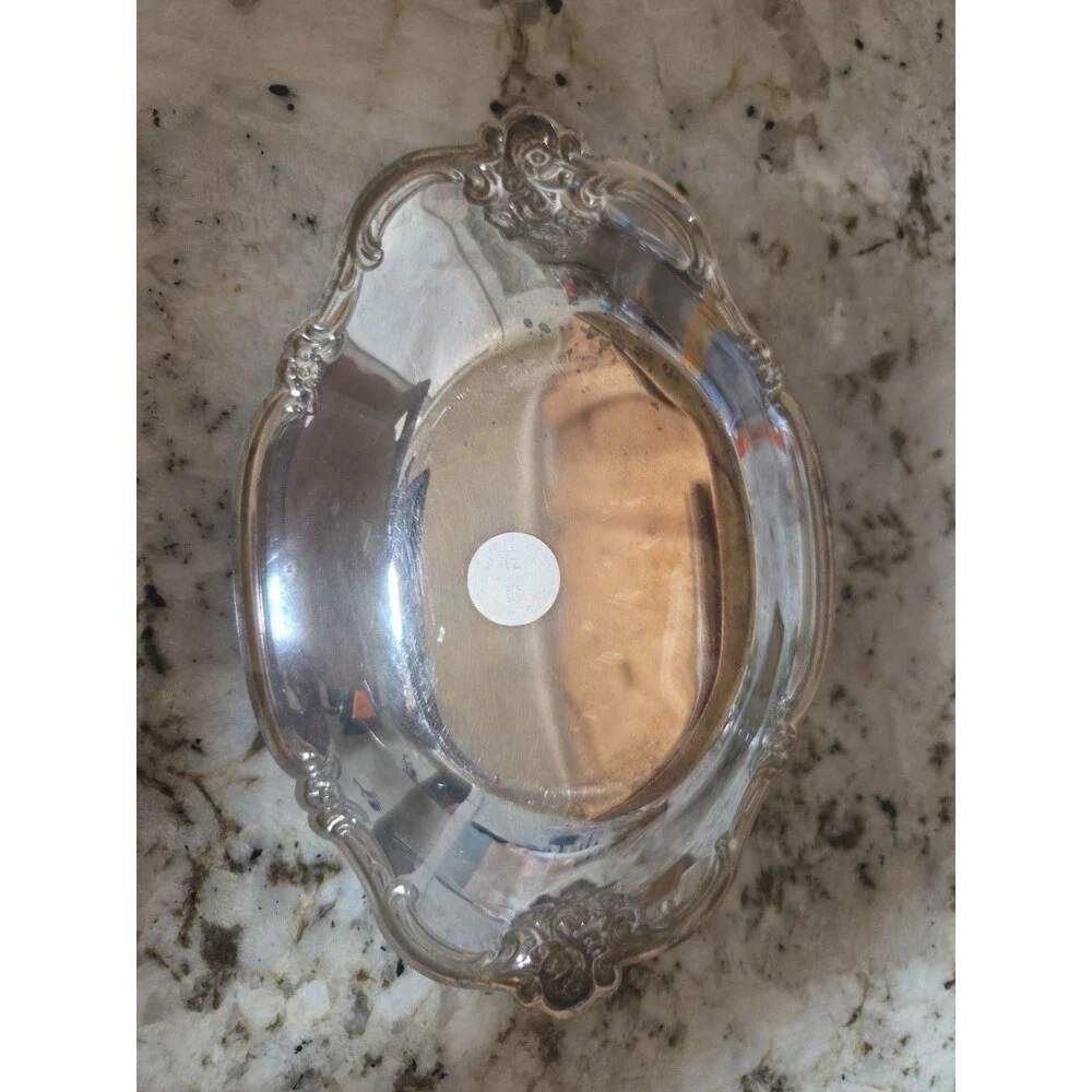 International Silver Co Silver Plated Bowl # 448 Candy Jewelry Oval Dish
